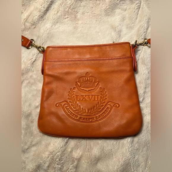 Ralph Lauren Bags Ralph Lauren Stockbridge Orange Leather Flat